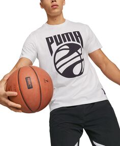 Мужская баскетбольная футболка с круглым вырезом и короткими рукавами с постерным рисунком Puma