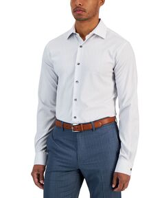 Мужская классическая рубашка приталенного кроя, эластичная в 4 направлениях с геопринтом Alfani