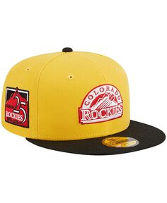 Мужская желто-черная приталенная шляпа Colorado Rockies Grilled 59FIFTY New Era