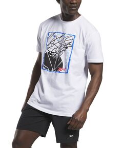 Мужская футболка Reebok с короткими рукавами и рисунком Net