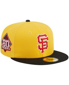 Мужская желто-черная приталенная шляпа San Francisco Giants Grilled 59FIFTY New Era