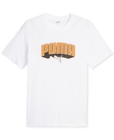 Мужская хлопковая футболка с графическим логотипом Brick Puma