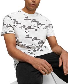 Мужская хлопковая футболка с принтом ESS Logo Lab по всей поверхности Puma