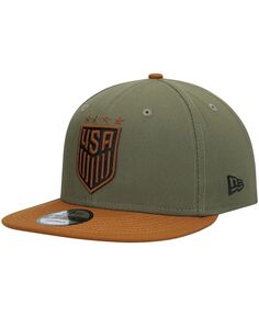 Мужская зеленая бейсболка Snapback USWNT Color Collection 9FIFTY New Era