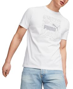 Мужская хлопковая футболка со светоотражающим рисунком Puma