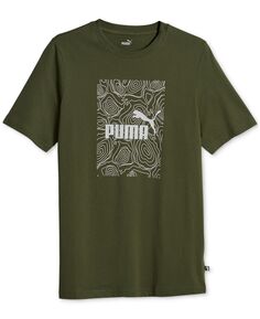 Мужская хлопковая футболка со светоотражающим рисунком Puma