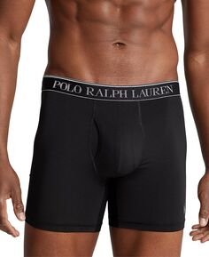 Набор из 5 мужских трусов-боксеров классического кроя из эластичной микрофибры с логотипом Polo Ralph Lauren