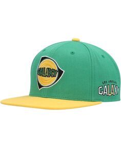 Мужская зеленая кепка Snapback с логотипом LA Galaxy Throwback Mitchell &amp; Ness
