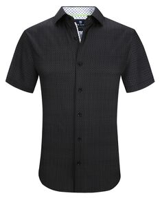 Мужская приталенная классическая рубашка на пуговицах с короткими рукавами Tom Baine