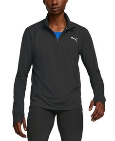 Мужская футболка для бега с длинным рукавом и молнией 1/4, влагоотводящая, с длинными рукавами для бега Puma