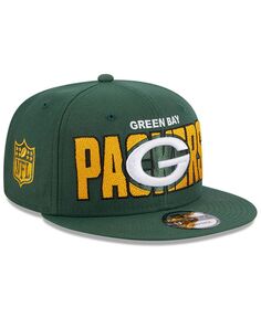 Мужская зеленая регулируемая бейсболка Green Bay Packers 2023 NFL Draft 9FIFTY Snapback New Era