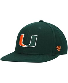 Мужская зеленая приталенная шляпа цвета команды Miami Hurricanes Team Top of the World