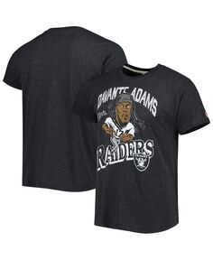 Мужская черная футболка Davante Adams с карикатурой на игрока Las Vegas Raiders Tri-Blend Homage