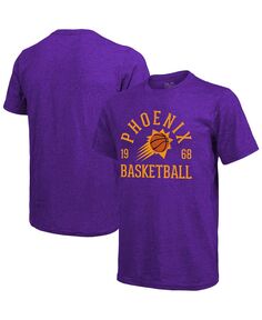 Мужская футболка с фиолетовым принтом Phoenix Suns Ball Hog Hog Tri-Blend Majestic