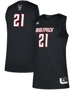 Мужская черная майка № 21 NC State Wolfpack Swingman adidas