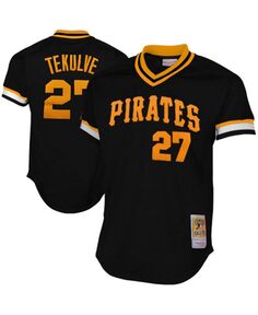 Мужская аутентичная тренировочная майка Pittsburgh Pirates Kent Tekulve 1982 Cooperstown Collection - черная Mitchell &amp; Ness