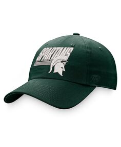 Мужская зеленая регулируемая шляпа Michigan State Spartans Slice Top of the World