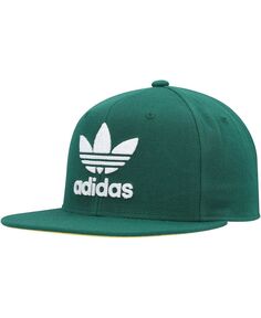 Мужская зеленая шляпа Snapback с цепочкой и трилистником adidas