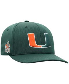 Мужская зеленая шляпа с логотипом Miami Hurricanes Reflex Top of the World