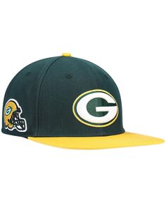 Мужская зелено-золотая двухцветная бейсболка Green Bay Packers Snapback Pro Standard