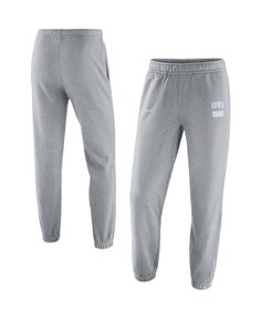 Мужские флисовые брюки Iowa Hawkeyes Saturday с меланжевым рисунком серого цвета Nike