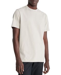 Мужская однотонная футболка из гладкого хлопка с круглым вырезом Calvin Klein
