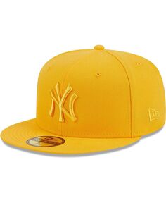 Мужская золотистая приталенная кепка New York Yankees Color Pack 59FIFTY New Era