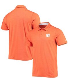 Мужская оранжевая рубашка-поло омни-оттенка Clemson Tigers Tech Trail Space Dye Columbia