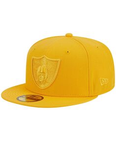 Мужская золотистая приталенная кепка Las Vegas Raiders Color Pack 59FIFTY New Era