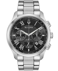 Мужские часы-хронограф Wilton с браслетом из нержавеющей стали 46,5 мм Bulova