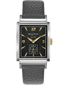 Мужские часы Frank Sinatra My Way с серым кожаным ремешком, 29,5 x 47 мм Bulova