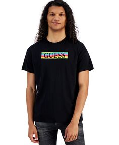 Мужская футболка с круглым вырезом и короткими рукавами с логотипом Pride GUESS