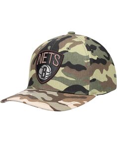 Мужская камуфляжная кепка Brooklyn Nets Woodland Desert Snapback Mitchell &amp; Ness