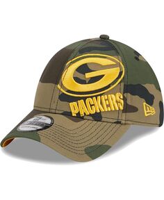 Мужская камуфляжная кепка Green Bay Packers Punched Out 39THIRTY Flex Hat New Era