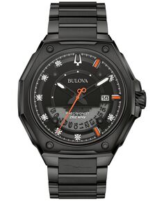 Мужские часы Precisionist Diamond (1/20 карата t.w.) из коллаборации с Marc Anthony, черные часы-браслет из нержавеющей стали, 43 мм Bulova