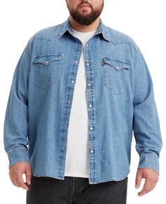 Мужская классическая джинсовая рубашка в стиле вестерн с длинным рукавом Big &amp; Tall Levi&apos;s Levis
