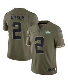 Мужская майка Zach Wilson Olive New York Jets 2022 Salute To Service Limited Nike