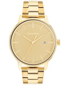 Золотистые часы-браслет 43 мм Calvin Klein