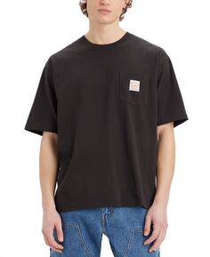 Мужская рабочая одежда, однотонная футболка свободного кроя с карманами Levi&apos;s Levis