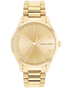 Золотистые часы-браслет 40 мм Calvin Klein