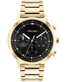 Золотистые часы-браслет 44 мм Calvin Klein