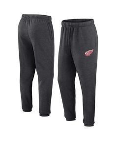 Мужские спортивные спортивные штаны с фирменным логотипом Heather Charcoal Detroit Red Wings Fanatics