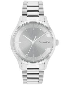 Серые часы-браслет из нержавеющей стали 40 мм Calvin Klein