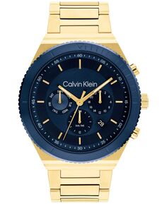 Мужские золотистые часы-браслет из нержавеющей стали 44,5 мм Calvin Klein
