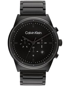 Мужские черные часы-браслет из нержавеющей стали, 44 мм Calvin Klein