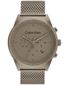 Мужские часы-браслет из нержавеющей стали цвета хаки, 44 мм Calvin Klein