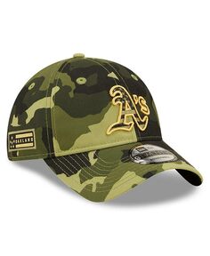 Мужская камуфляжная регулируемая кепка Oakland Athletics ко Дню вооруженных сил 2022 9TWENTY New Era