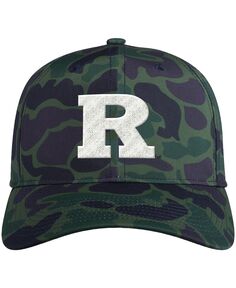 Мужская камуфляжная регулируемая шляпа Rutgers Scarlet Knights в военном стиле с напуском Primegreen adidas