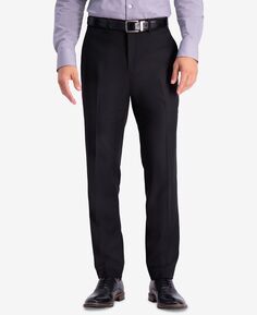 Мужские классические брюки узкого кроя из эластичной фактурной ткани премиум-класса Kenneth Cole Reaction