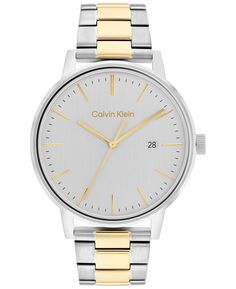 Двухцветные часы-браслет из нержавеющей стали, 43 мм Calvin Klein